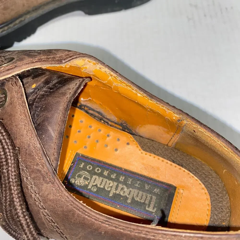 Timberland Vintage 95040 Brown Nubuck Leather Waterproof Oxford Shoes Men's 9